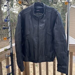 Velocity Vintage Black Genuine Leather Bomber Jacket